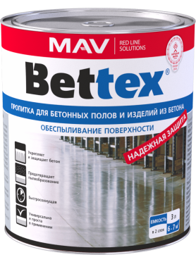 Пропитка для бетонных полов BETTEX бесцветная 3 л