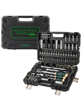 Набор инструментов 1/4", 1/2" 6 граней ROCKFORCE LIGHT 108 предметов 