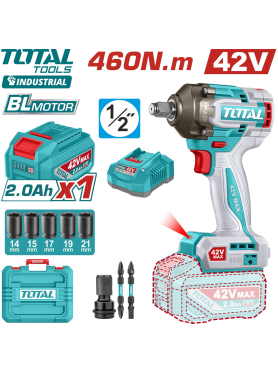 Гайковерт аккумуляторный ударный TOTAL TIWLI42461
