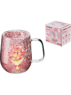 Кружка стеклянная PERFECTO LINEA First Blush-1 с двойными стенками 380 мл 
