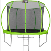 Батут ALPIN SKY Carbon Inside с защитной сеткой Green (ASK-312)